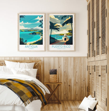 Antigua Caribbean travel poster – view 4
