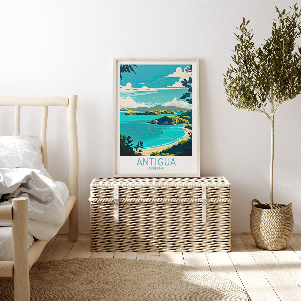 Antigua Caribbean travel poster – view 2