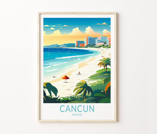 Cancun Travel Poster – México Wall Art Print