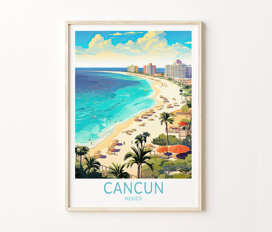 Cancun Travel Poster – México Wall Art Print