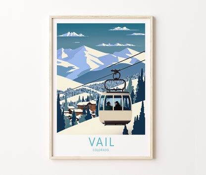 Vail Travel Poster – Colorado Wall Art Print