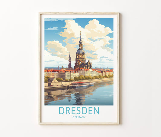 Dresden Travel Poster – Décor Wall Art Print