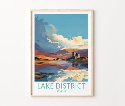 Lake District Travel Poster – United Kingdom Wall Art Print