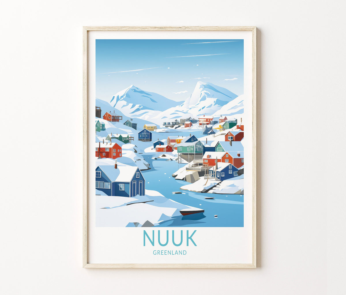 Nuuk Travel Poster – Visit Wall Art Print