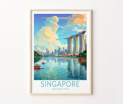 Singapore Asia Travel Poster – Southeast Wall Art Print