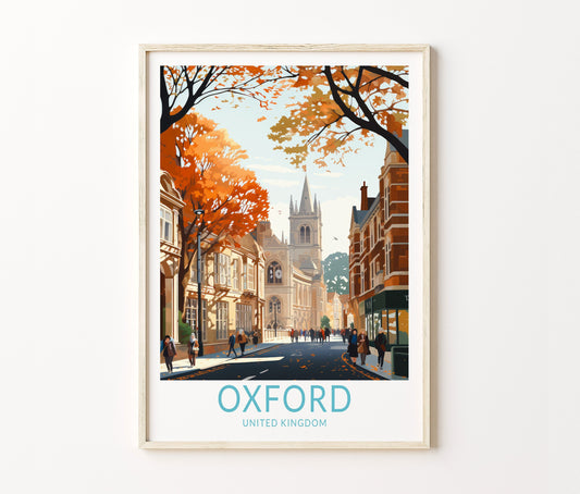 Oxford Travel Poster – London Wall Art Print