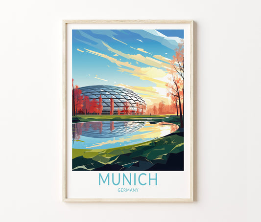 Munich Travel Poster – Décor Wall Art Print