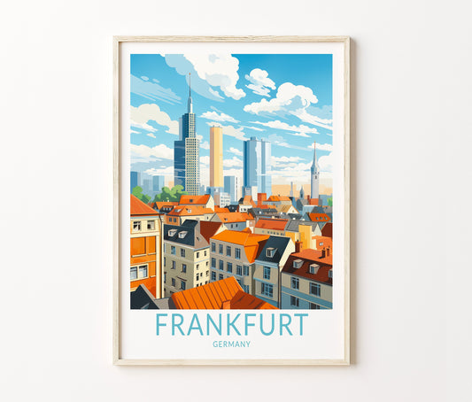 Frankfurt Travel Poster – Décor Wall Art Print