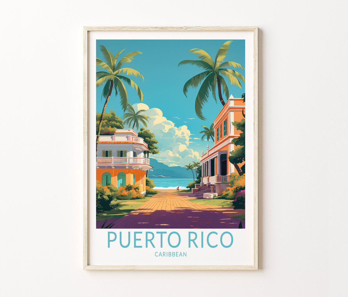 Puerto Rico Travel Poster – North America Wall Art Print