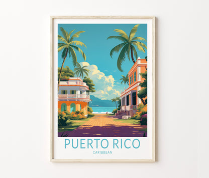 Puerto Rico Travel Poster – North America Wall Art Print