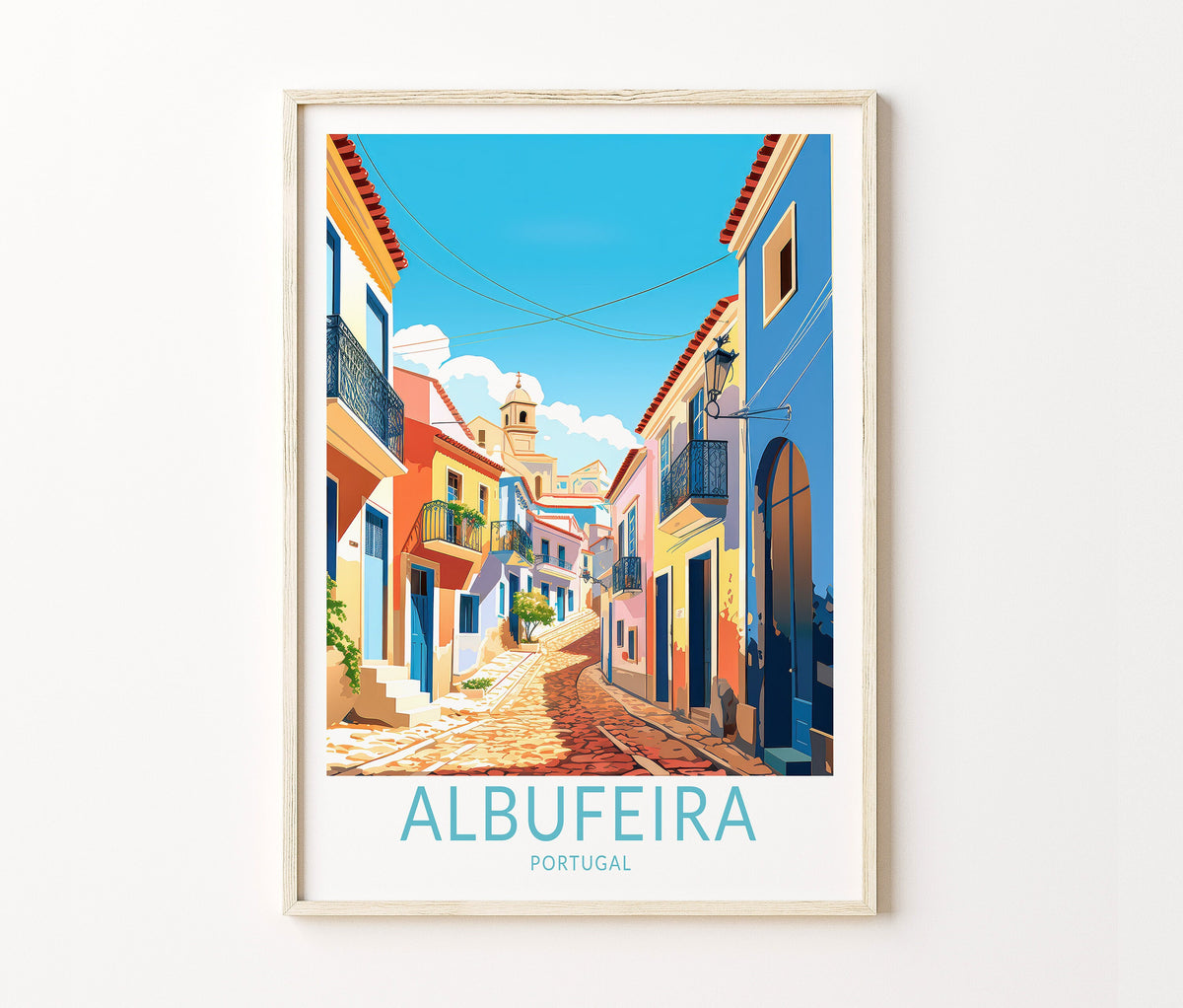 Albufeira Travel Poster – Portugal Wall Art Print