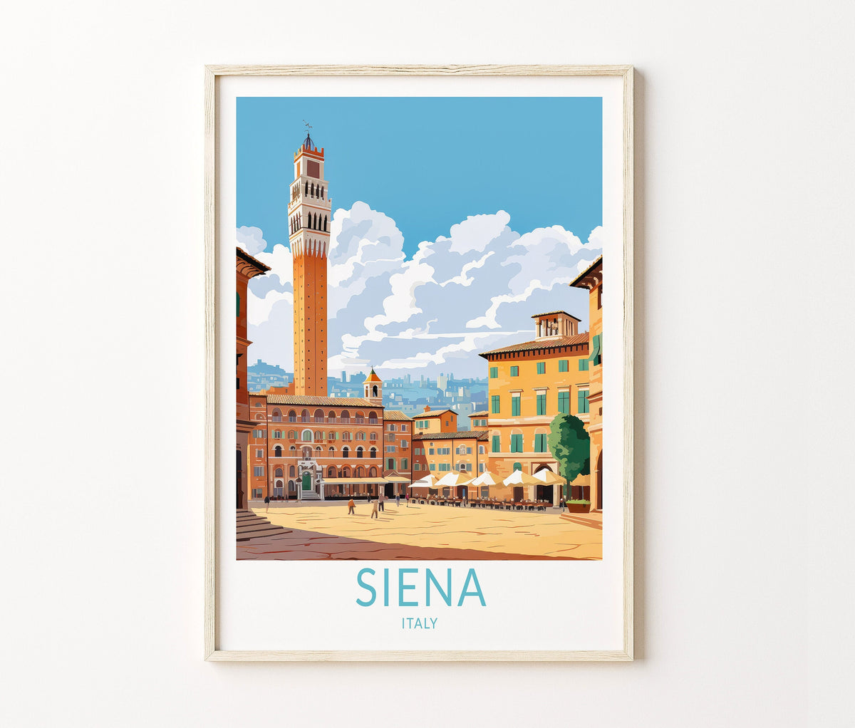 Siena Travel Poster – Italy Wall Art Print