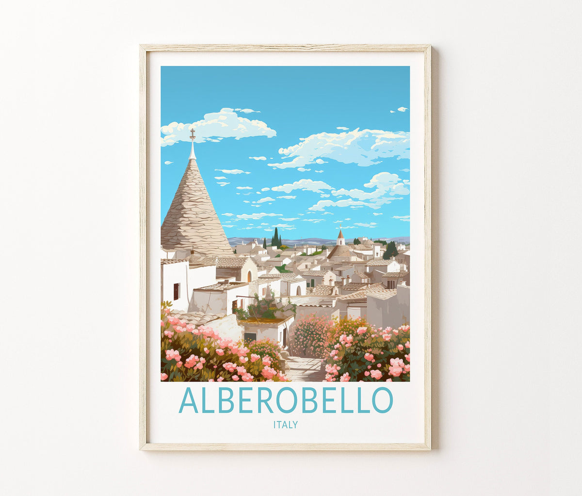 Alberobello Travel Poster – Italy Wall Art Print