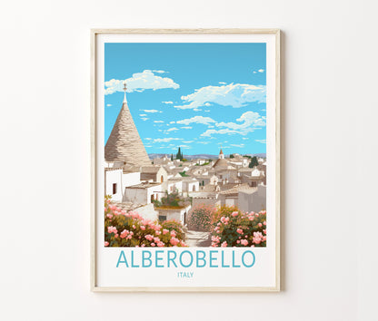 Alberobello Travel Poster – Italy Wall Art Print
