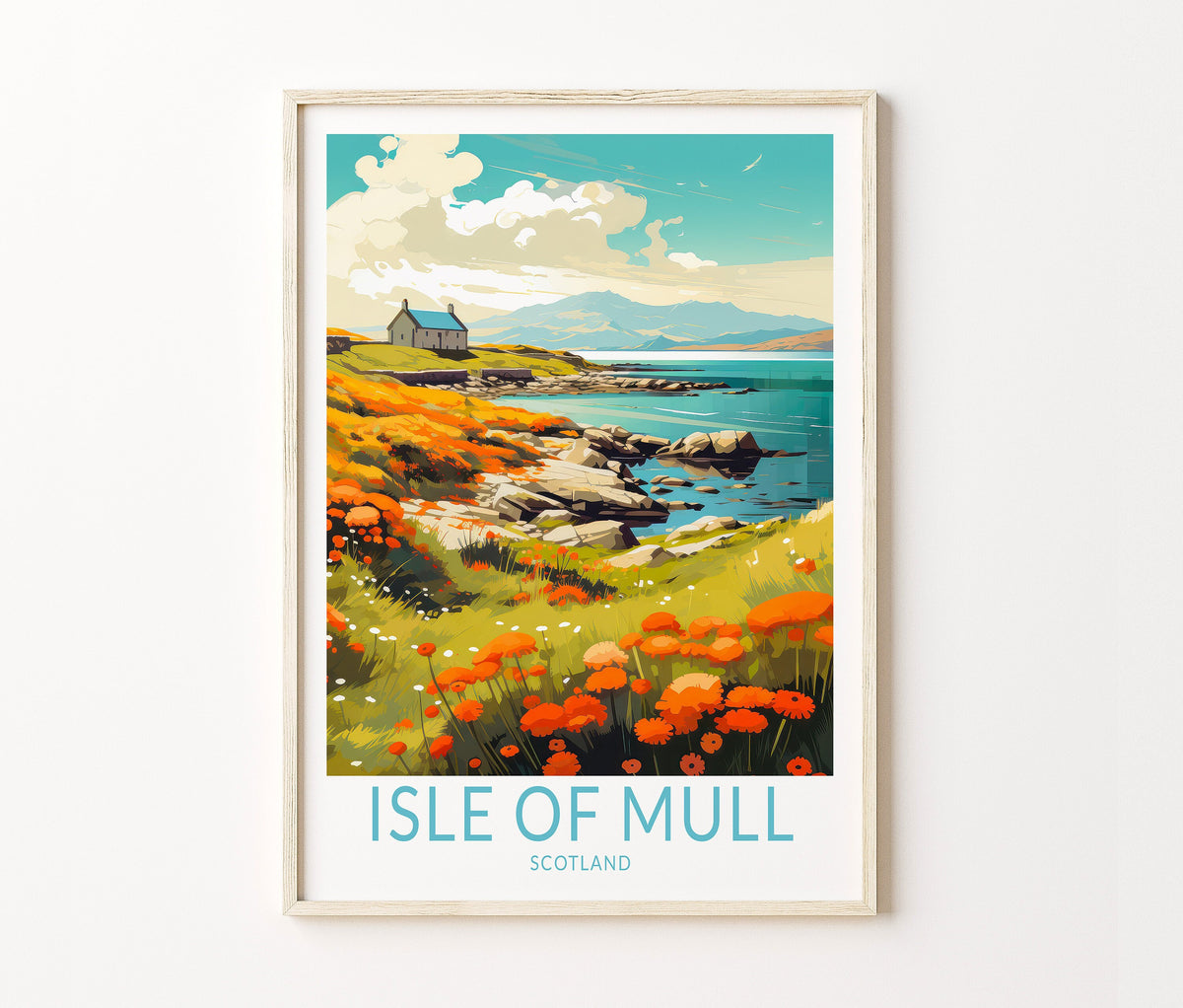Isle of Mull Travel Poster – United Kingdom Wall Art Print