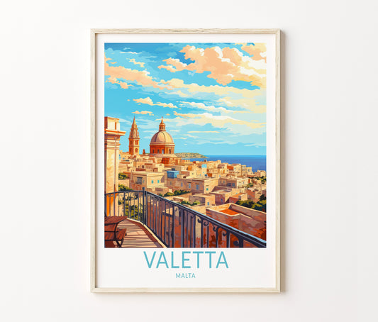 Valletta Travel Poster – Visit Wall Art Print