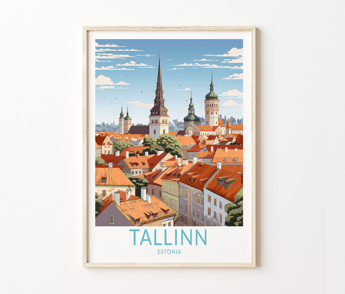 Tallinn Travel Poster – Estonia Wall Art Print