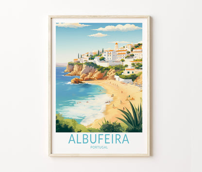 Albufeira Travel Poster – Portugal Wall Art Print