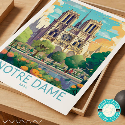 Cathédrale Notre-Dame travel poster – view 6