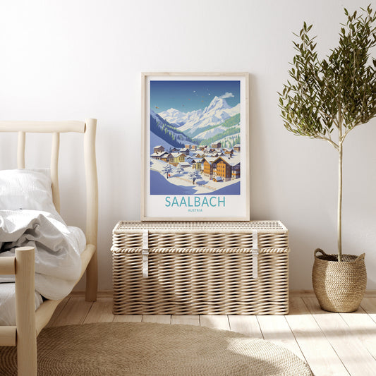 Saalbach travel poster – view 2