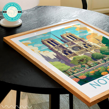Cathédrale Notre-Dame travel poster – view 4