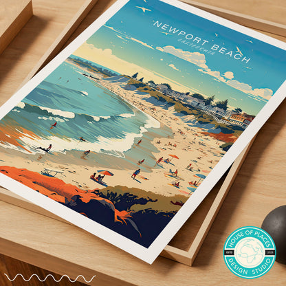 Newport Beach travel poster – view 6