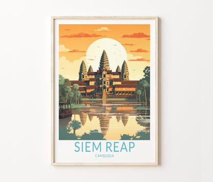 Siem Reap Travel Poster – Décor Wall Art Print