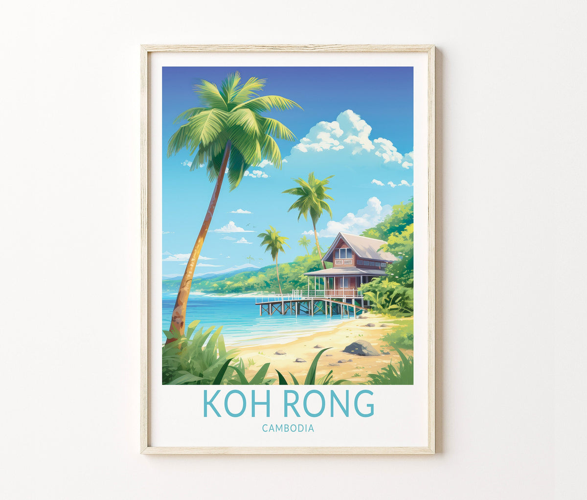 Koh Rong Travel Poster – Illustrations Wall Art Print