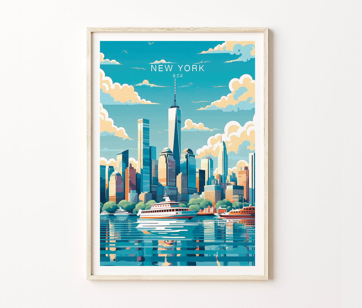 New York Travel Poster – New York Wall Art Print