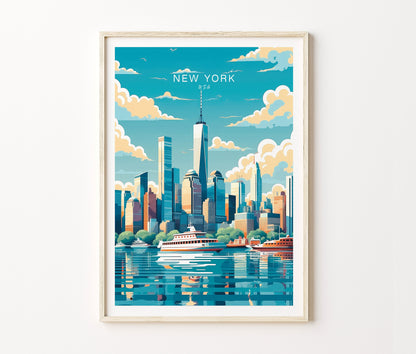 New York Travel Poster – New York Wall Art Print