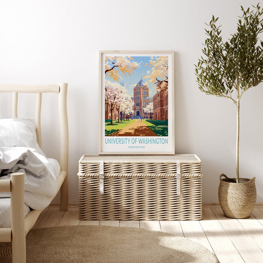 University of Washignton Campus Seattle travel poster – view 2
