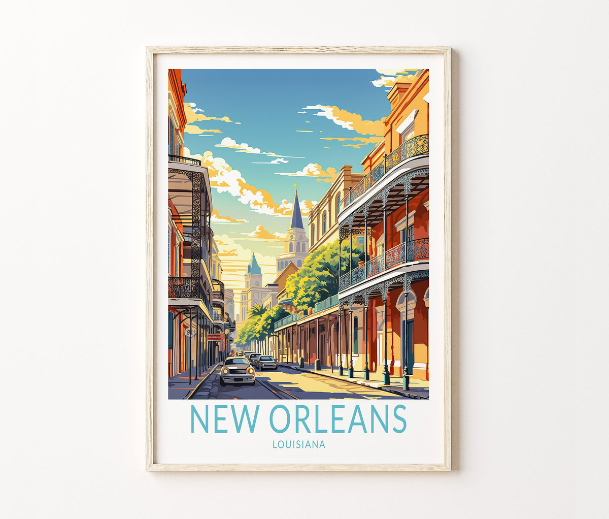 New Orleans Travel Poster – USA Wall Art Print