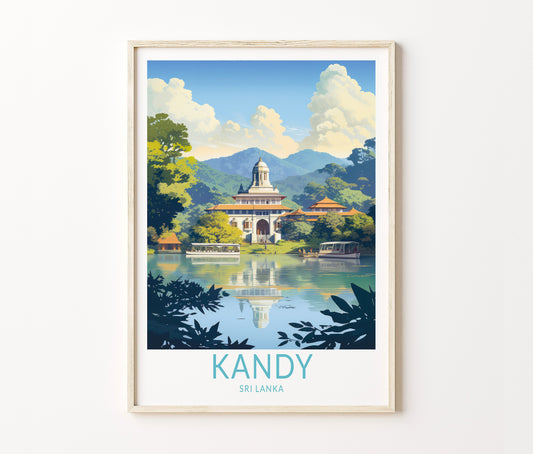 Kandy Travel Poster – Colombo Wall Art Print