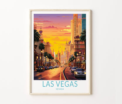 Las Vegas Travel Poster – Nevada Wall Art Print