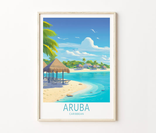Aruba Travel Poster – North America Wall Art Print