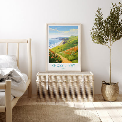 Rhossili travel poster – view 2