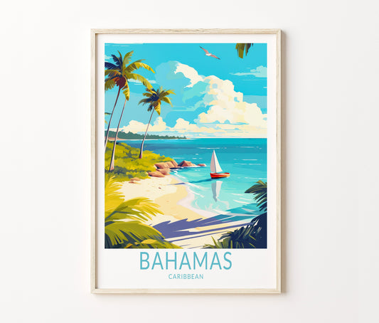 Bahamas Travel Poster – North America Wall Art Print