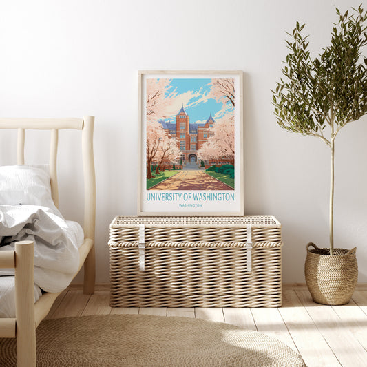 University of Washington Campus Seattle travel poster – view 2