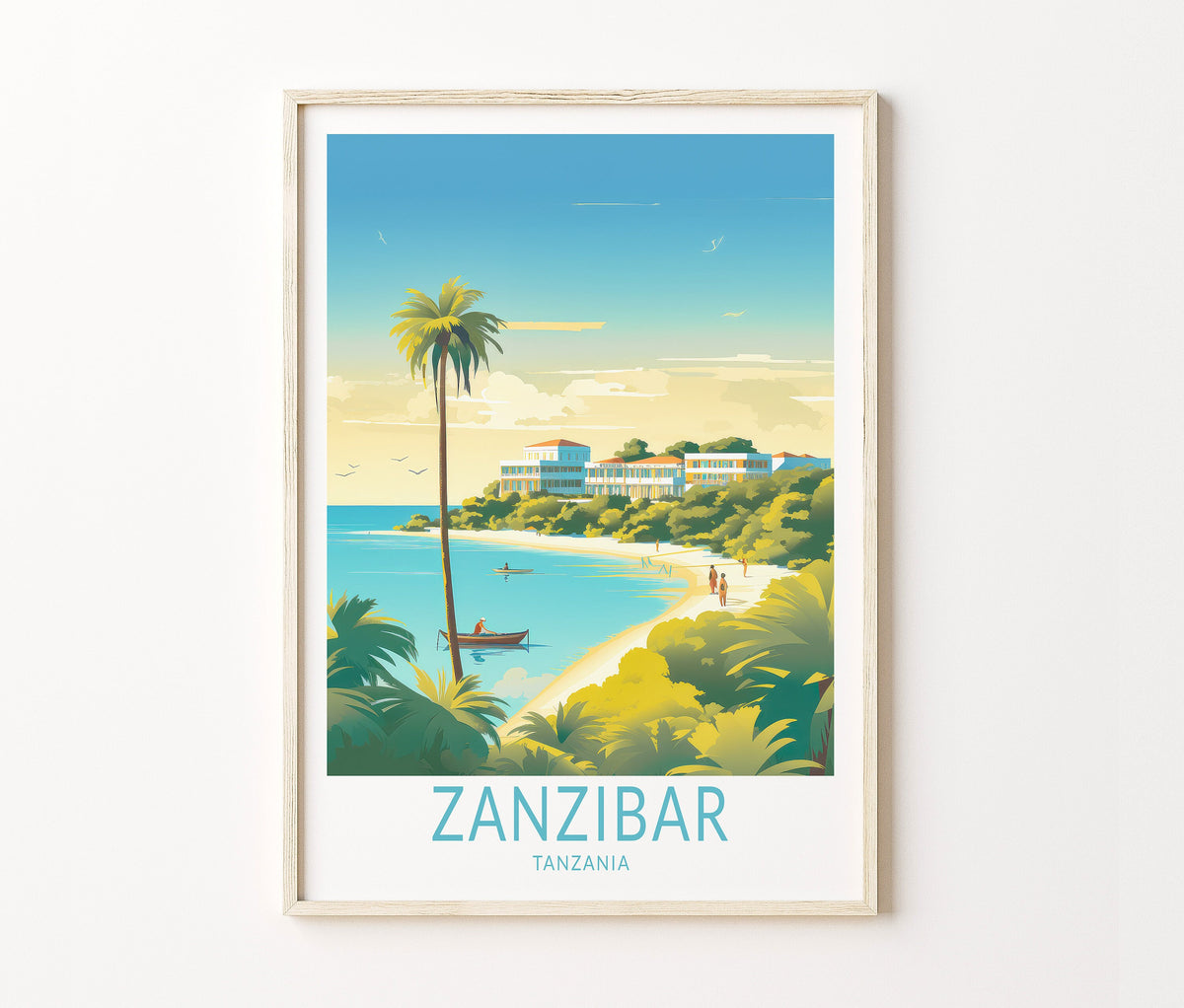 Zanzibar Travel Poster – Tanzanian Wall Art Print