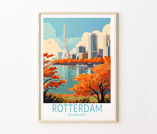 Rotterdam Travel Poster – Postcard Wall Art Print