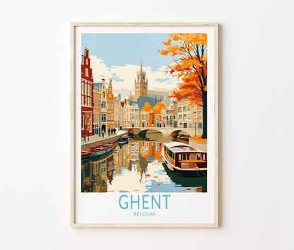 Ghent Travel Poster – Postcard Wall Art Print
