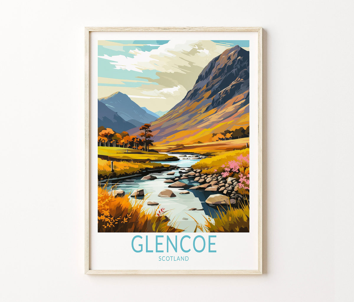 Glencoe Travel Poster – Edinburgh Wall Art Print
