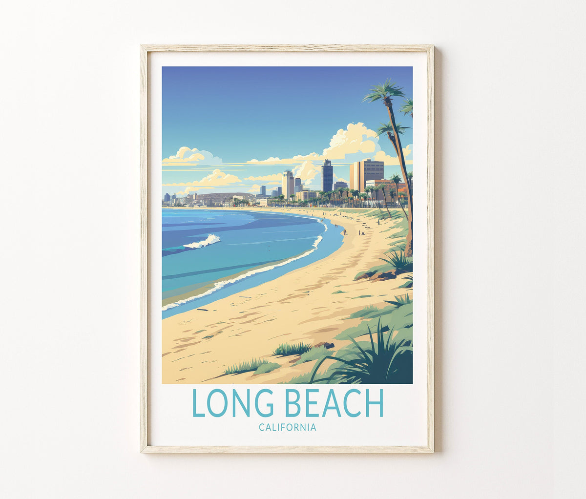 Long Beach Travel Poster – California Wall Art Print
