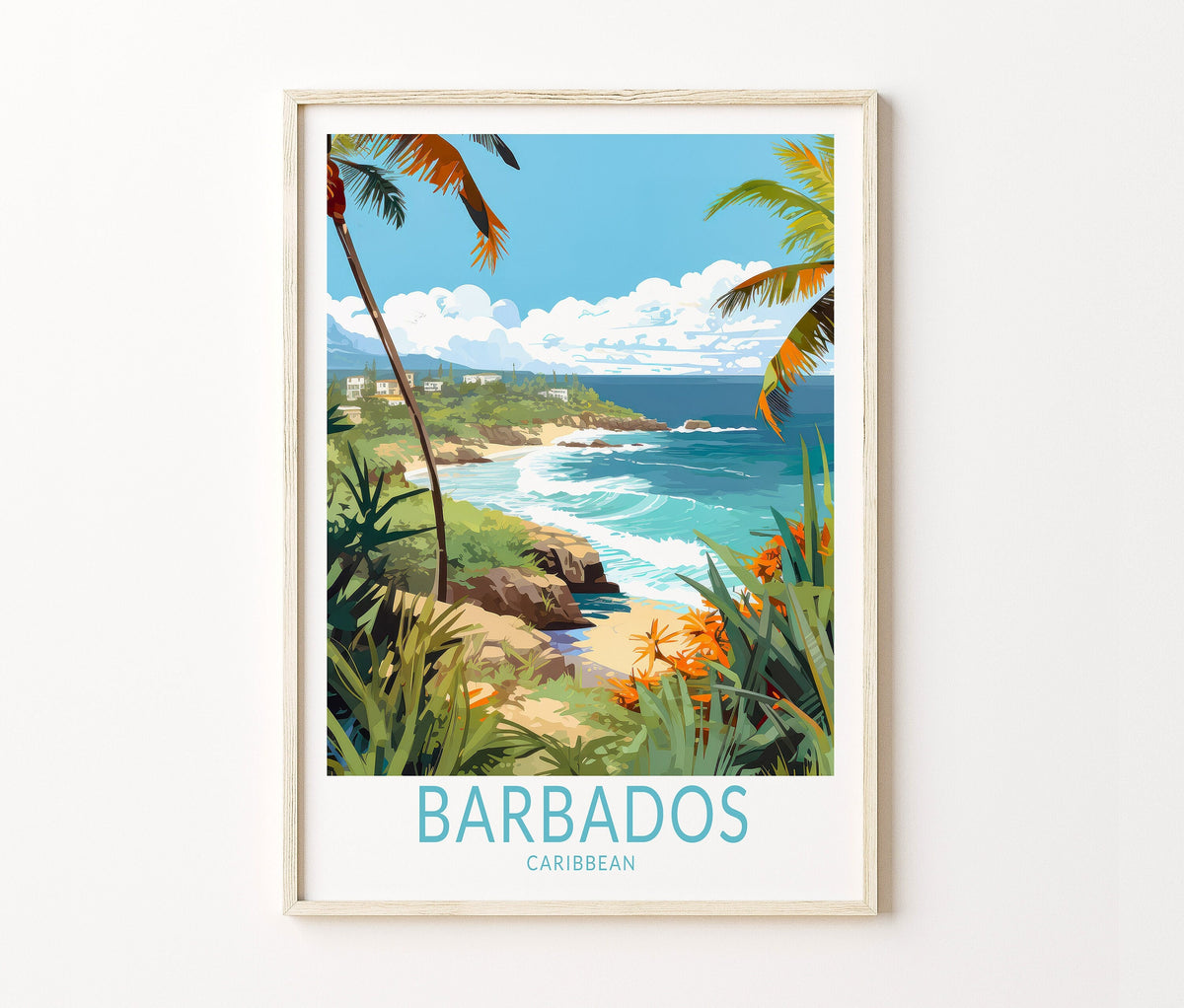 Barbados Travel Poster – North America Wall Art Print
