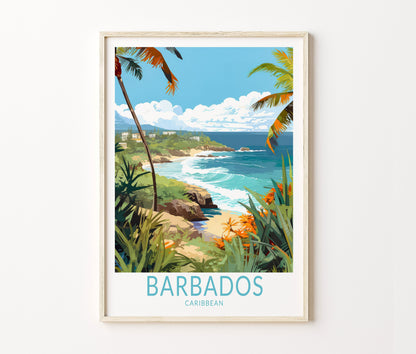 Barbados Travel Poster – North America Wall Art Print