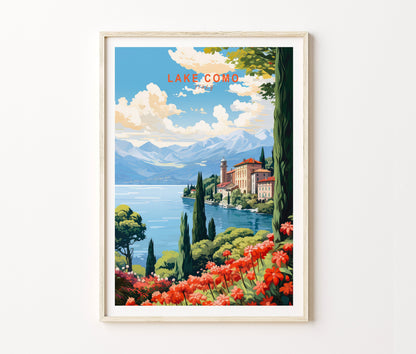 Lake Como Travel Poster – Italy Wall Art Print