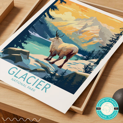Glacier National Park travel poster – view 6