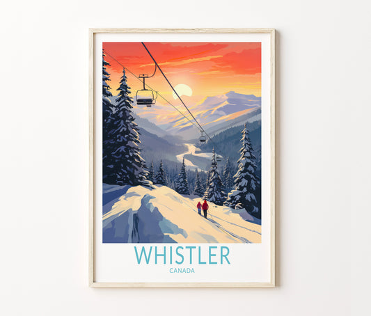 Whistler National Park Travel Poster – Parks Postcard Wall Art Print