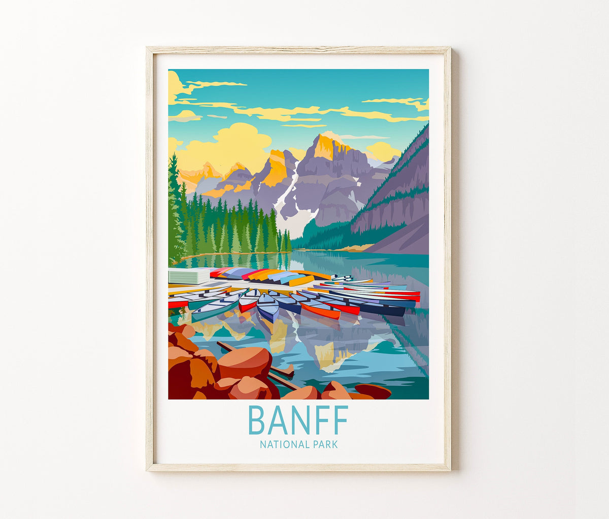 Banff National Park Travel Poster – Parks Wall Art Print