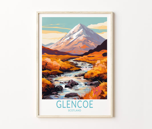 Glencoe Travel Poster – Edinburgh Wall Art Print
